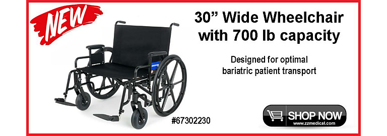 New 700 lb Bariatric Extra Wide Wheelchair