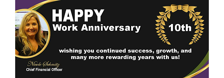 Happy 10th Work Anniversary Nicole!