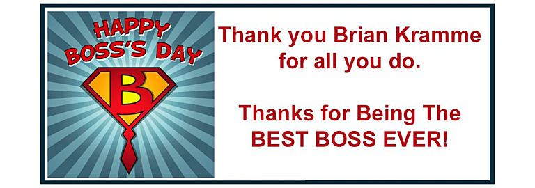 Cheers to Our Fantastic Boss Brian Kramme on Boss’s Day!