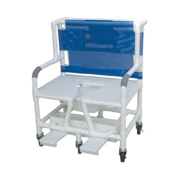 Bariatric PVC Shower Chair with Sliding Footrest (30