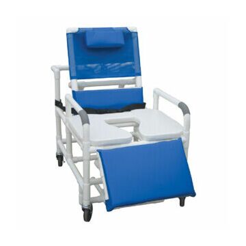 Bariatric Reclining PVC Shower Chair with Soft Seat (30" Width)