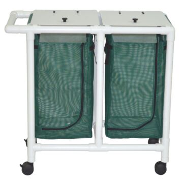 Double Bag PVC Hamper with Zipper Front