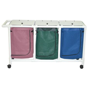 High Capacity Triple Bag PVC Hamper