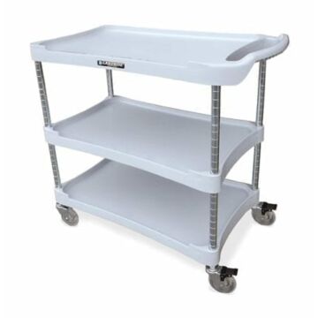 300 lb capacity Adjustable Shelves Plastic Utility Cart