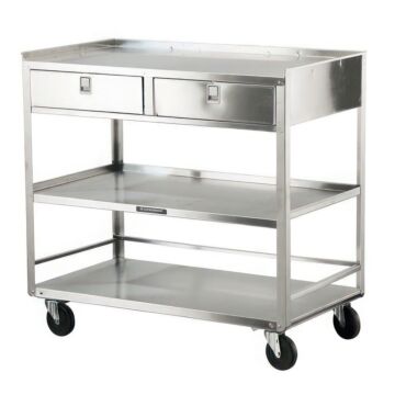 Equipment Stand with 2 Drawers and 3 shelves – 500 lb capacity