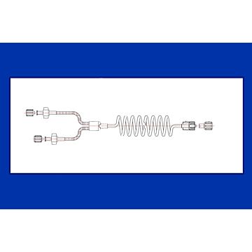 CT Colied Y-Connecting Tube with Two Female Check Valves - 150 cm