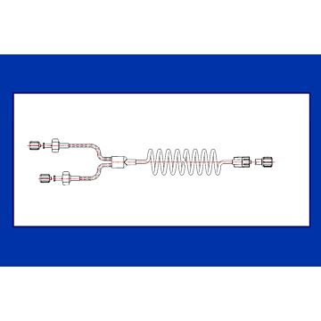 CT/ MRI Coiled Y-Connecting Tube with two female check valves 96"