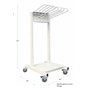 Mobile Lead Apron Rack with 5 Arms