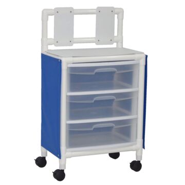 MRI PVC Universal Storage Cart - 3 Drawer