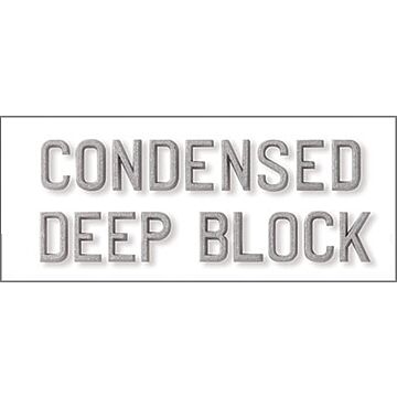 Unmounted Condensed Deep Block Lead Letters / Numbers