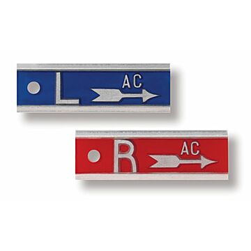 Right and Left Aluminum X-Ray Lead Marker Set With Arrow - Initials Optional