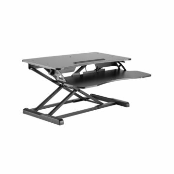 Desk Top Pneumatic Sit/Stand Riser and Keyboard Tray (31.5” wide)  