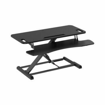 Desk Top Pneumatic Sit/Stand Riser and Keyboard Tray  (37.4”Wide)