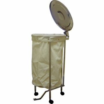 18" MRI Non-Magnetic Linen Hamper w/foot operated lid