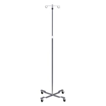 Economy Easy Glide 4-Leg, 2-Hook IV Pole