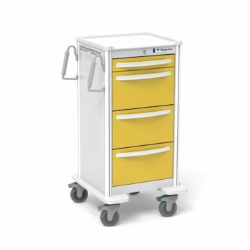 4-Drawer Junior X-Tall Isolation Cart - Aluminum