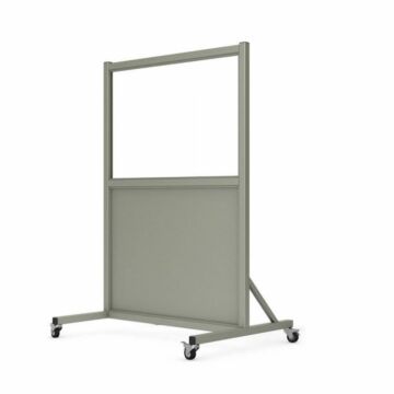 Short Mobile Leaded Barrier with 36"W x 24"H Window