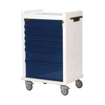 MRI-Conditional Seven Drawer Anesthesia Cart Key Lock Standard Package