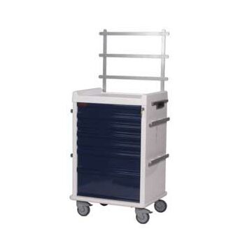 MRI-Conditional Seven Drawer Anesthesia Cart Key Lock Specialty Package