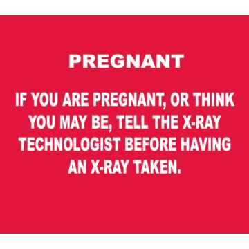 X-Ray Pregnancy Sign, English, Red