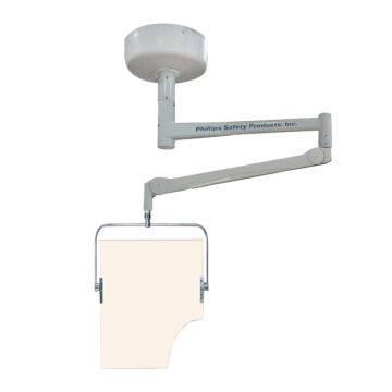 Ceiling Mounted Overhead Lead Acrylic Barrier with Torso Cutout