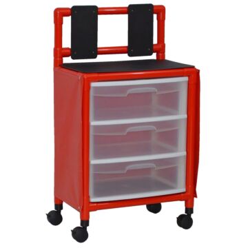 MRI PVC Universal Storage Cart - 3 Drawer