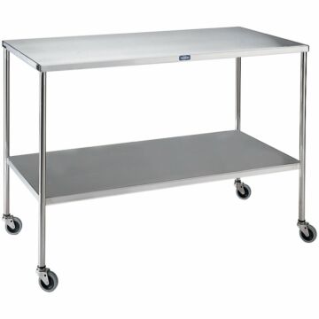 Pedigo Stainless Steel Instrument Table with Shelf