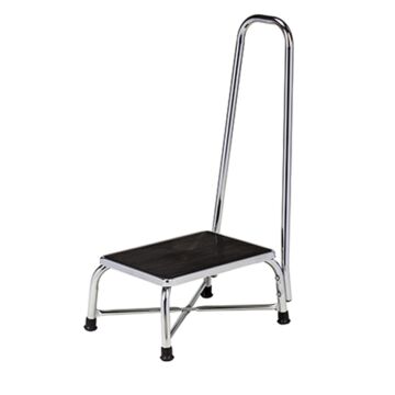 Large Top Bariatric Medical Single Step Stool with Handrail