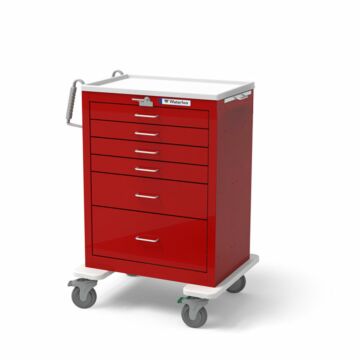 6-Drawer Tall Emergency Cart - Steel