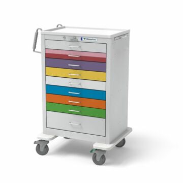 9-Drawer X-Tall Pediatric Cart - Steel