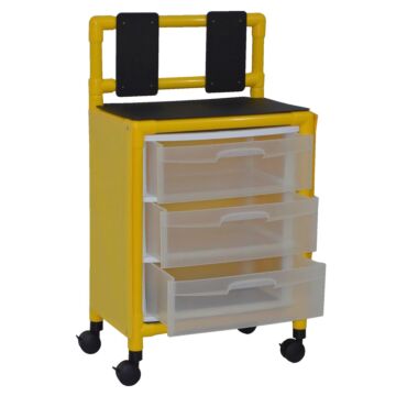 MRI PVC Universal Storage Cart - 3 Drawer