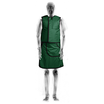 Zipper Vest with Optional Skirt Lead Apron