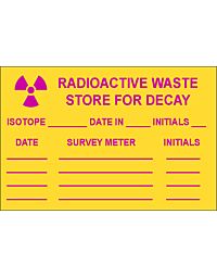 Radioactive Waste- Store for Decay Label - 240 per roll