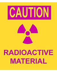 Caution Radioactive Material - 20 per pack