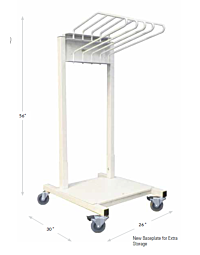 Mobile Lead Apron Rack with 5 Arms