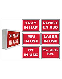 X-Ray In Use or Custom Print Lighted Sign