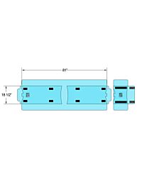 Canon / Toshiba Slicker (Cover Only)-Covers Table Pad Measuring 81" Long and 18 1/2" Wide