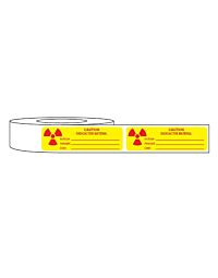 Caution Radioactive Material Isotope/Amount/Date Labels