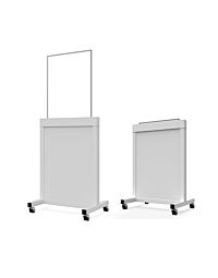 Collapsible Mobile Leaded Barrier - Lead Glass Window