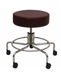 Non-Magnetic MRI Adjustable Stool, 16" to 22" with 2" Dual Wheel Casters