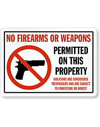 No Firearms Sign