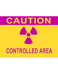 Caution Controlled Area Sign 14 x 10