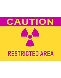 Caution Restricted Area Sign 14 x 10