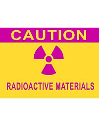 Caution Radioactive Materials Sign 14 x 10