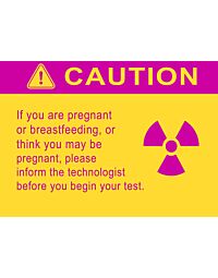 Caution Sign,  if you are breastfeeding or pregnant 14x10