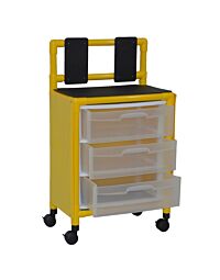 MRI PVC Universal Storage Cart - 3 Drawer