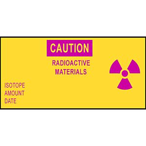 Caution Radioactive Material - 500 per roll