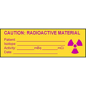 Caution Radioactive Material Label - 320 per roll