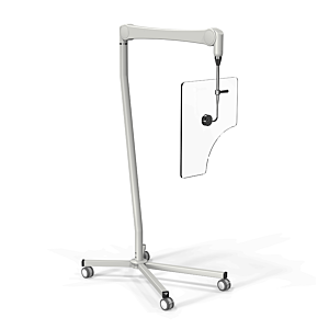 Mobile Adjustable Over-Table Lead Barrier with Contoured Cutout