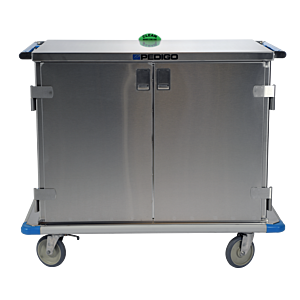 Pedigo Enclosed Double Door Stainless Steel Surgical Case Cart - Gen3